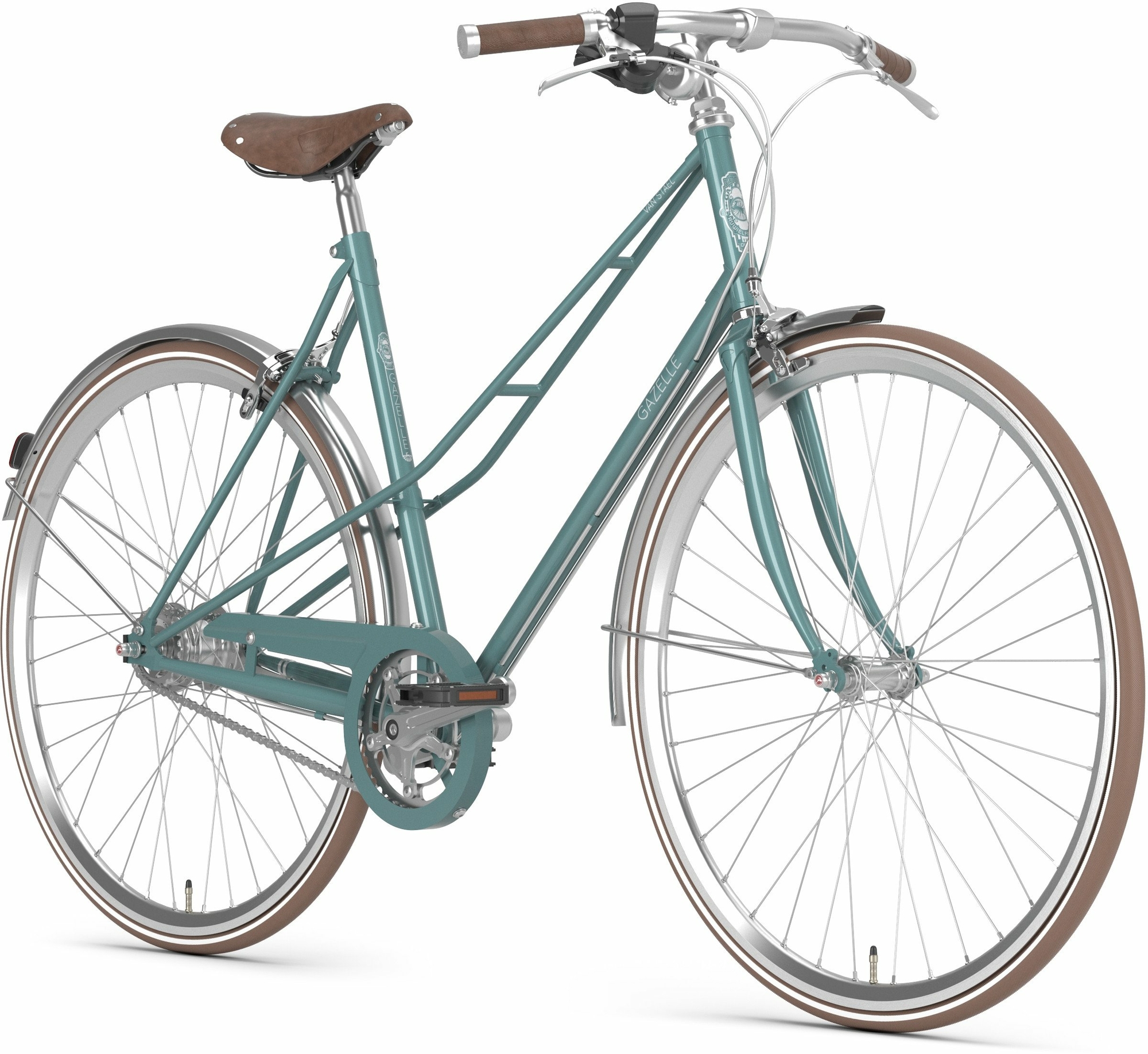 Gazelle VAN STAEL V7, 7 Gang Nabenschaltung, Damenfahrrad, Tiefeinsteiger, Modell 2024, 28 Zoll