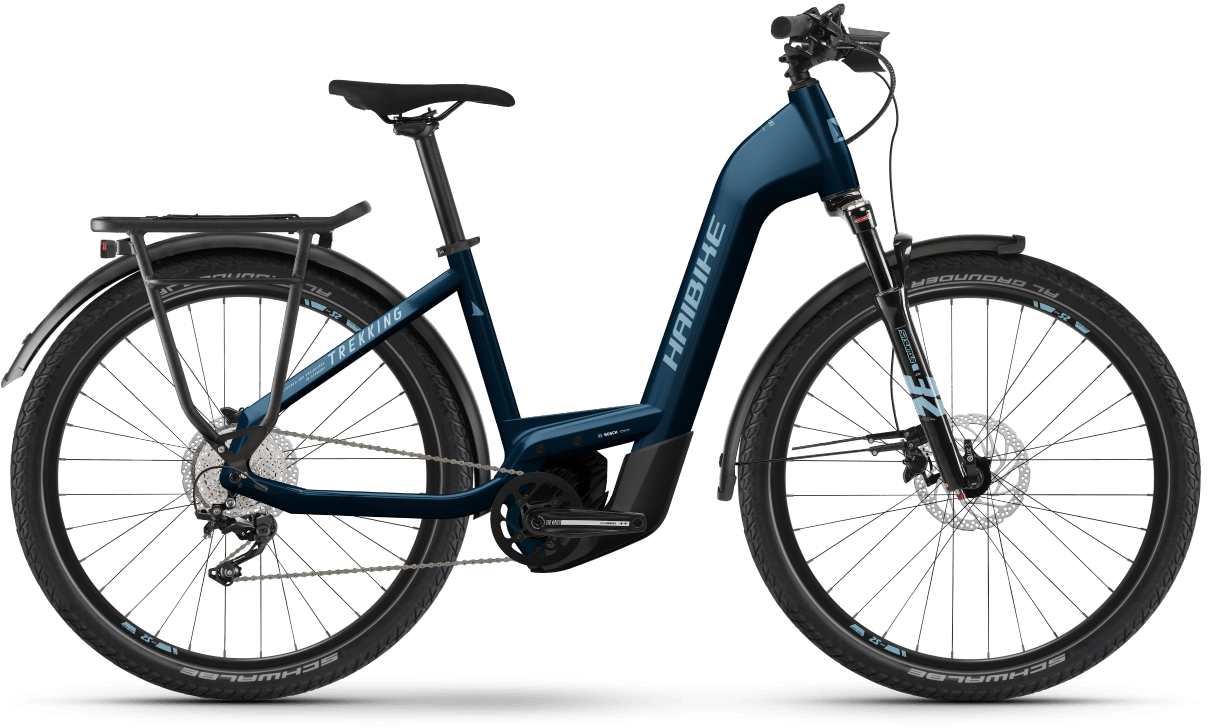 HAIBIKE Trekking 8 (750 Wh), 11 Gang Kettenschaltung, Damenfahrrad, Wave, Modell 2023, 27,5 Zoll
